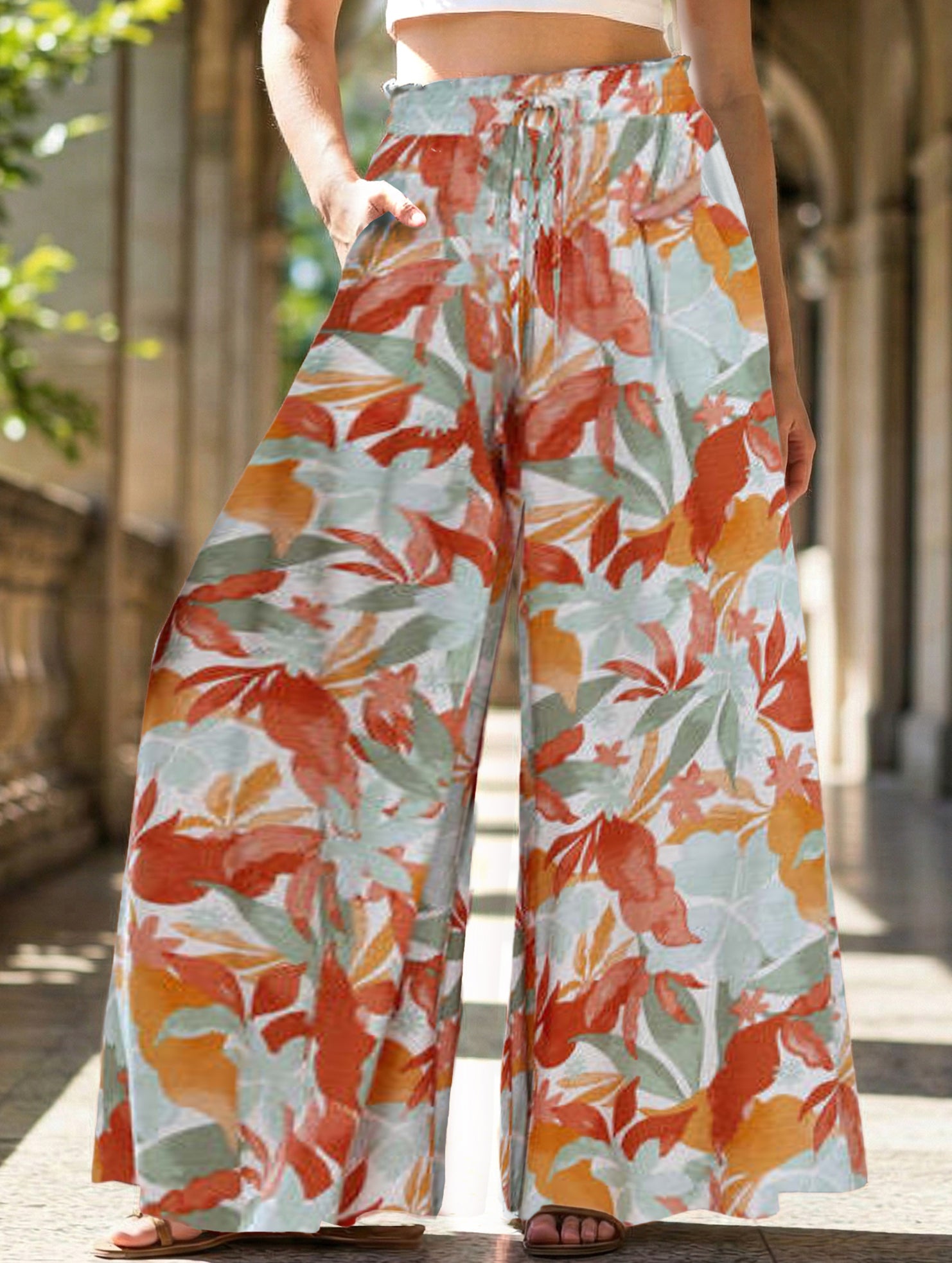 Wide Leg Casual Relaxed Pants_CWBLP01662