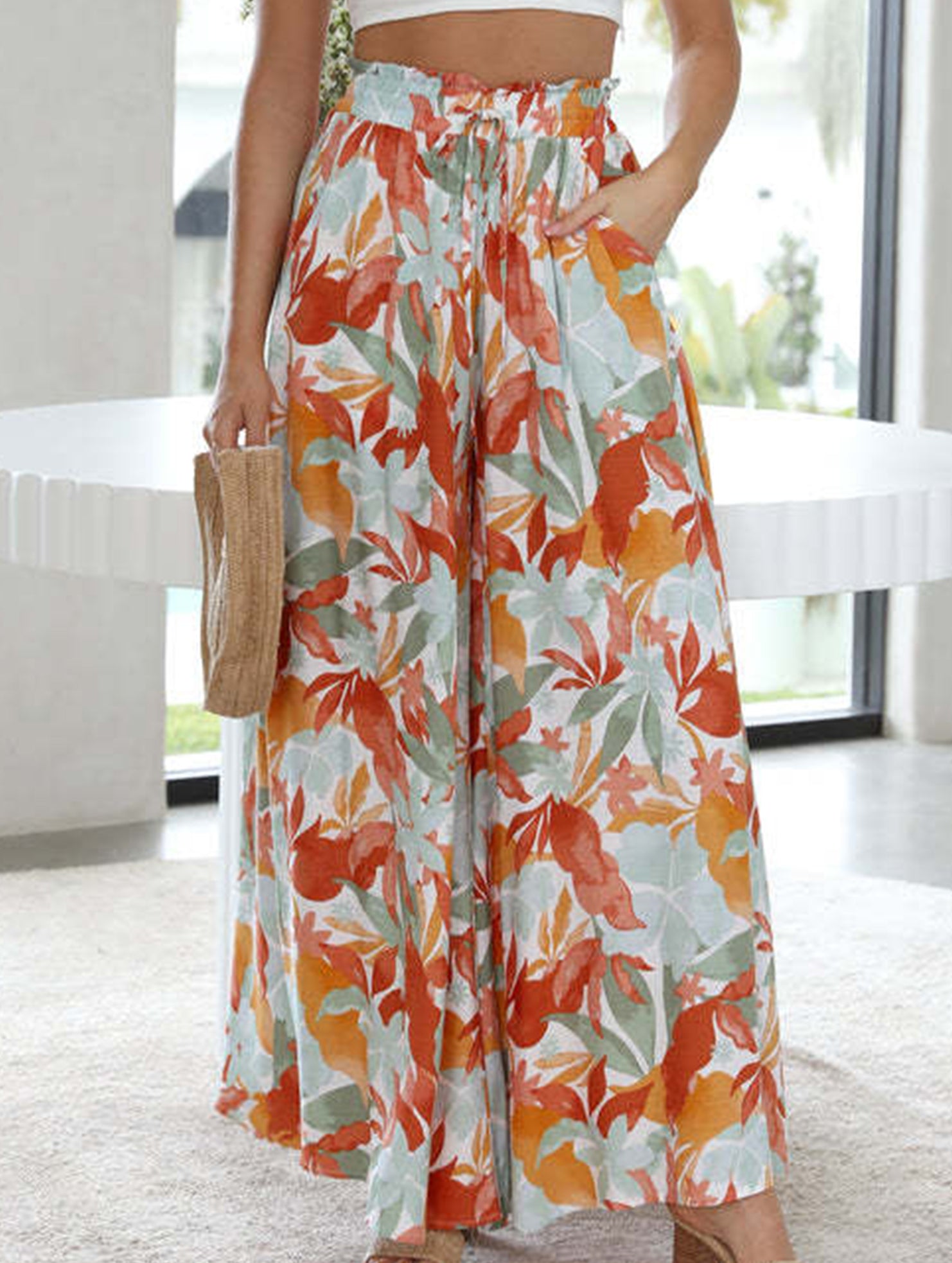 Wide Leg Casual Relaxed Pants_CWBLP01662