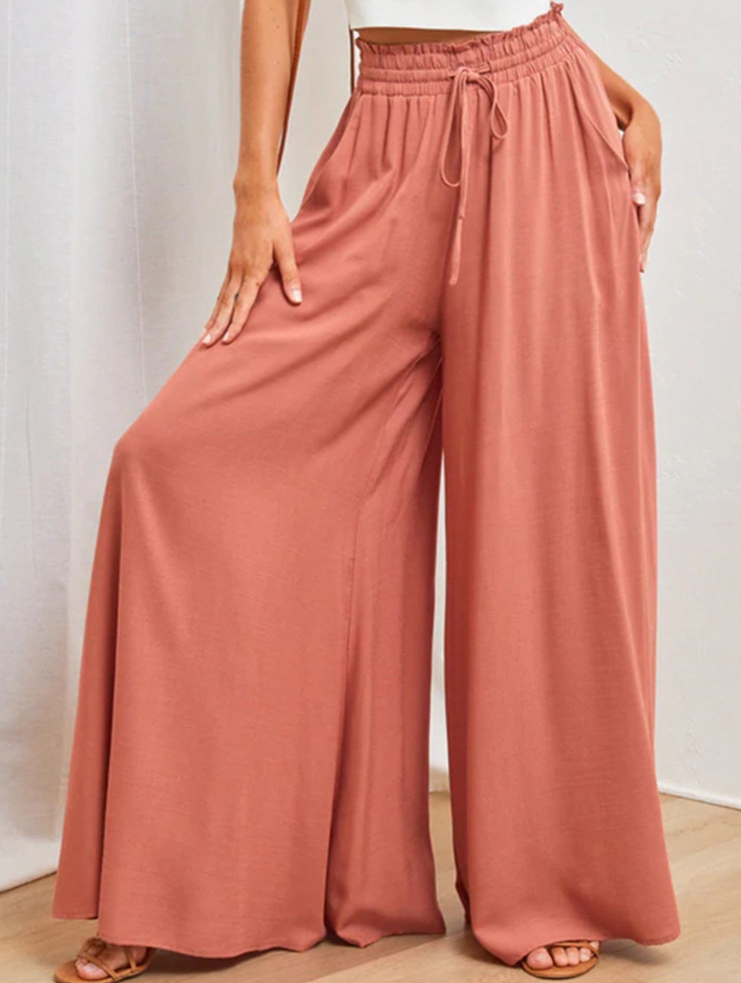 Wide Leg Casual Relaxed Pants_CWBLP01662