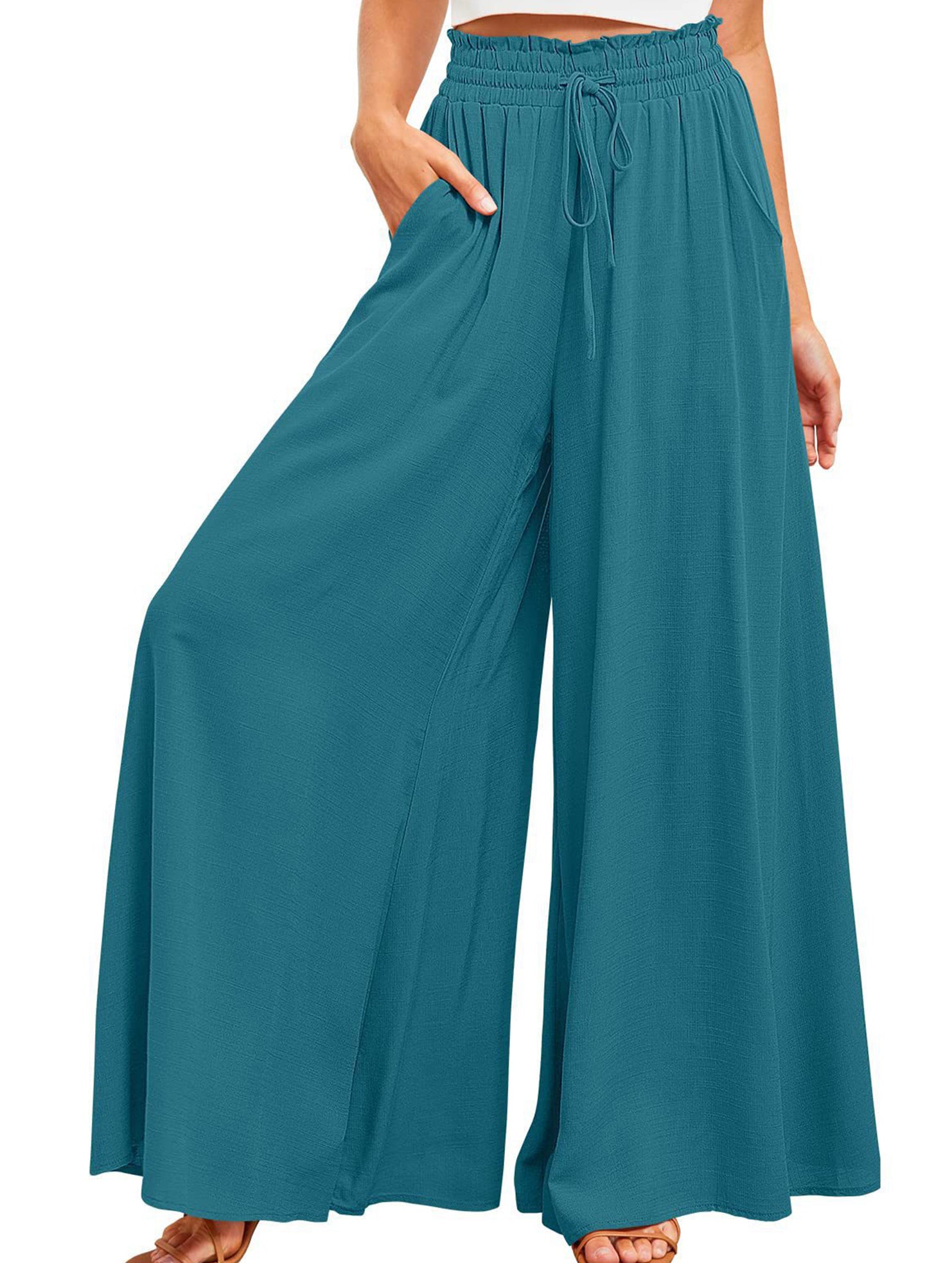 Wide Leg Casual Relaxed Pants_CWBLP01662