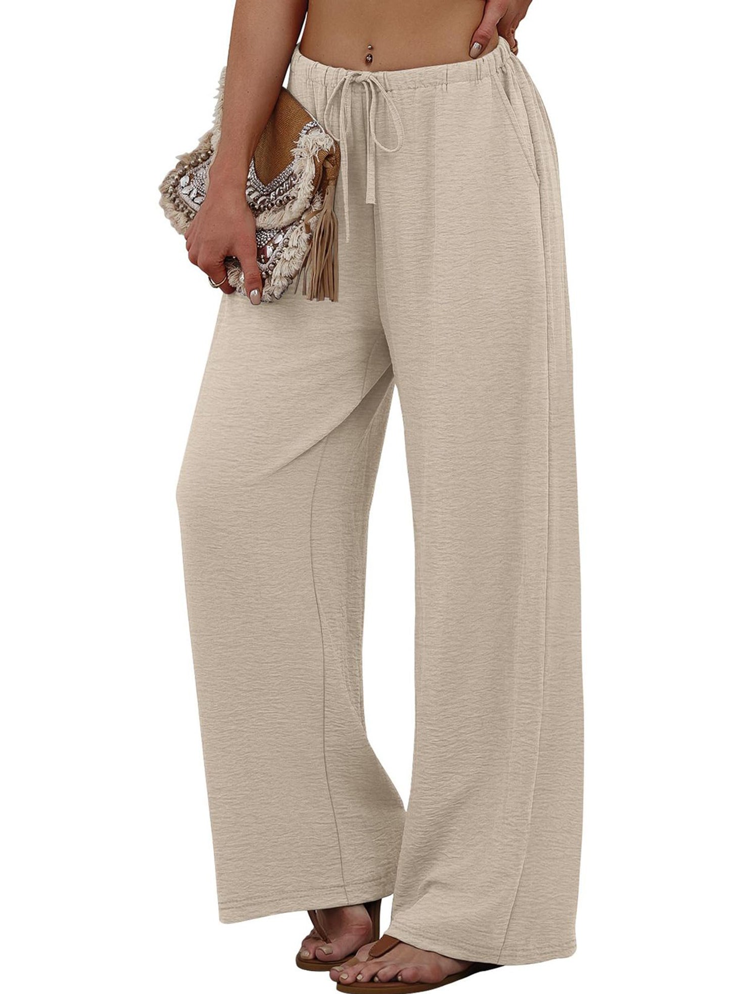 Tie Waist Wide Leg Pants_CWBLP01668