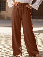 Tie Waist Wide Leg Pants_CWBLP01668