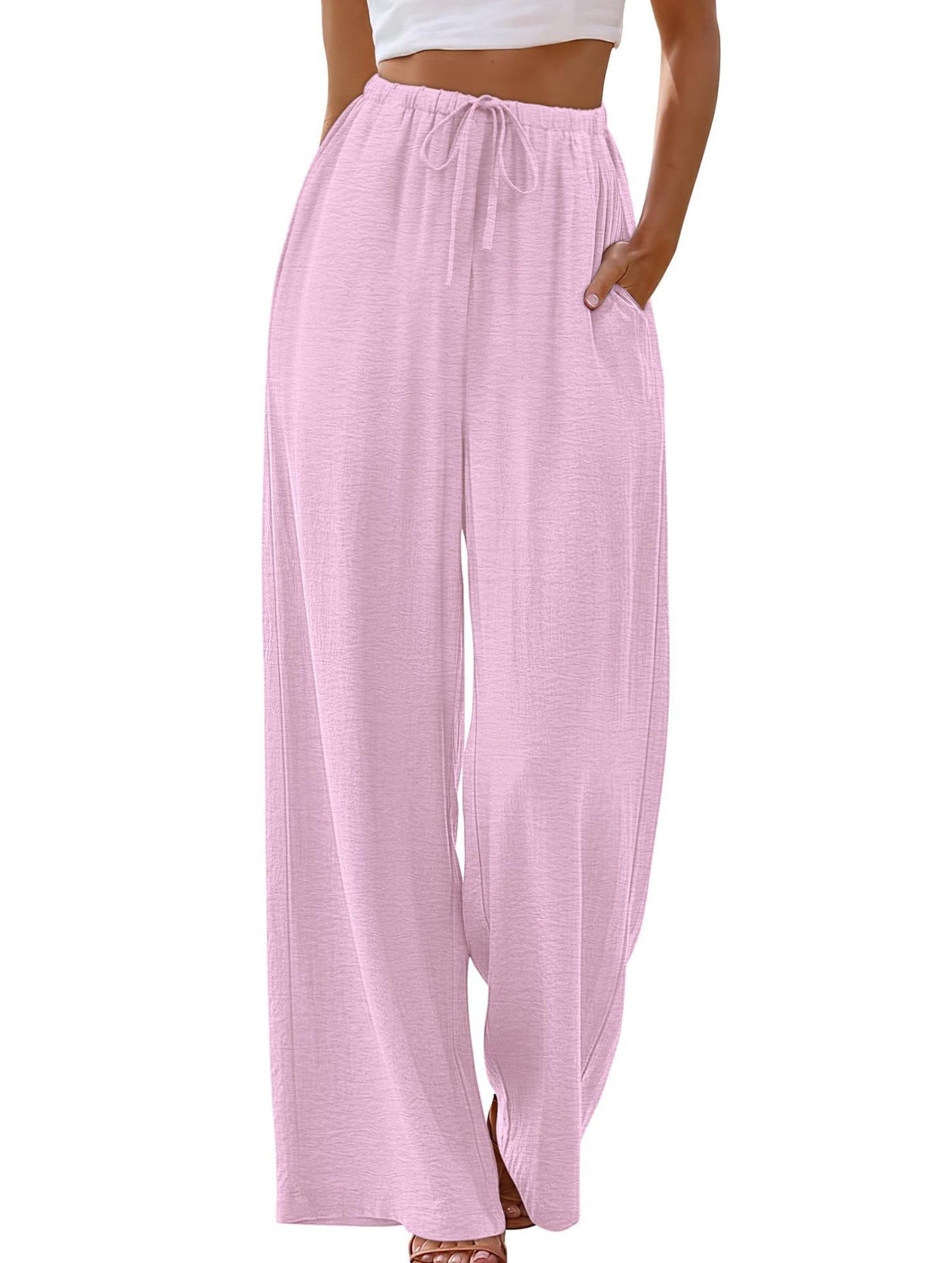 Tie Waist Wide Leg Pants_CWBLP01668