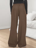 Elastic Waist Straight Casual Pants_CWBLP01686