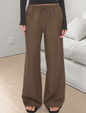 Elastic Waist Straight Casual Pants_CWBLP01686