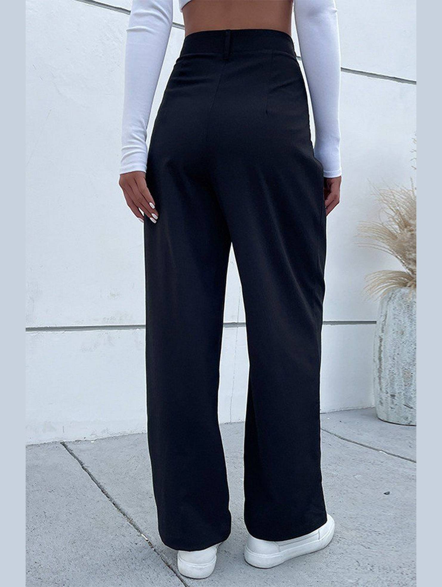 Women Straight Leg Long Pants With Pockets_Cwblp0245