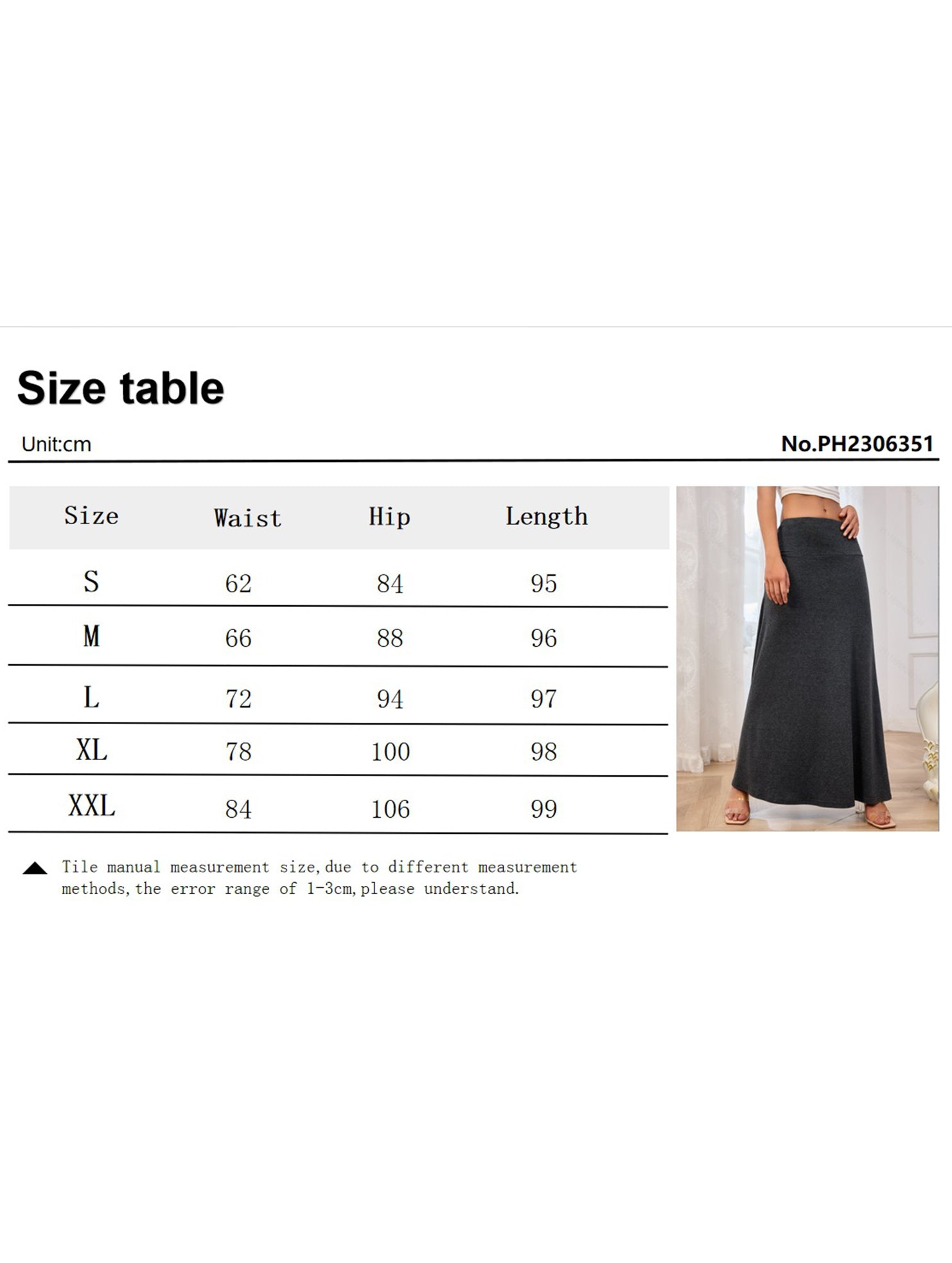 Fashionable knitted solid color skirt