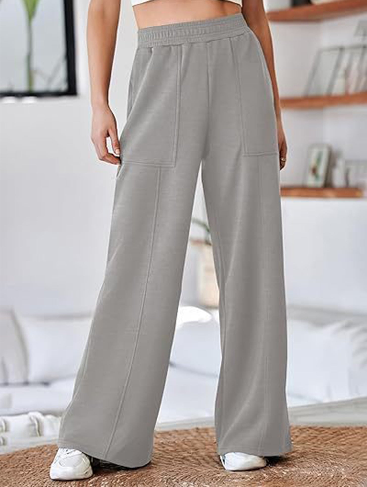 Relaxed style loose high-waisted sweatpants