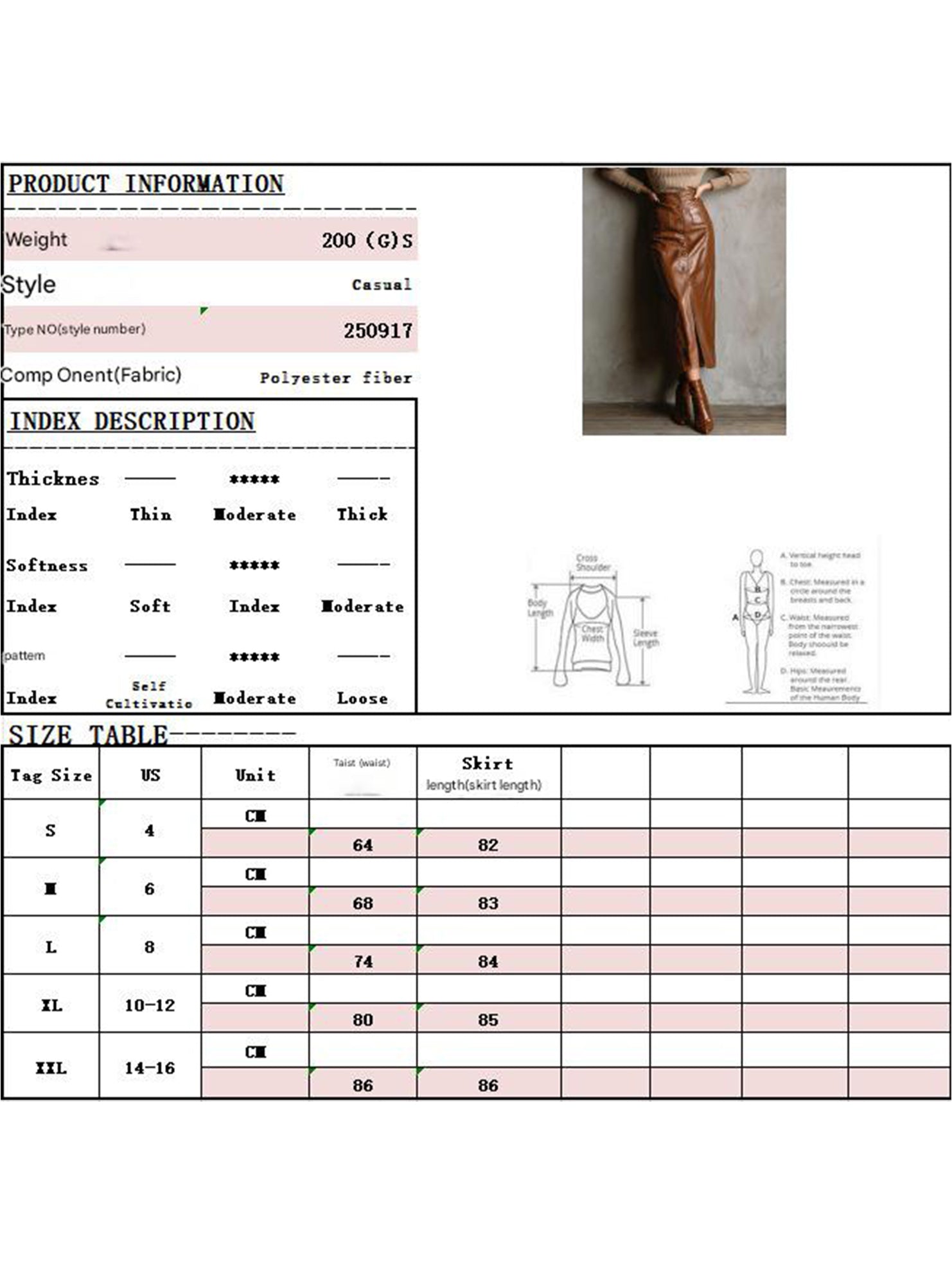 PU Leather Button Slit Bodycon Skirt_CWBLS00851