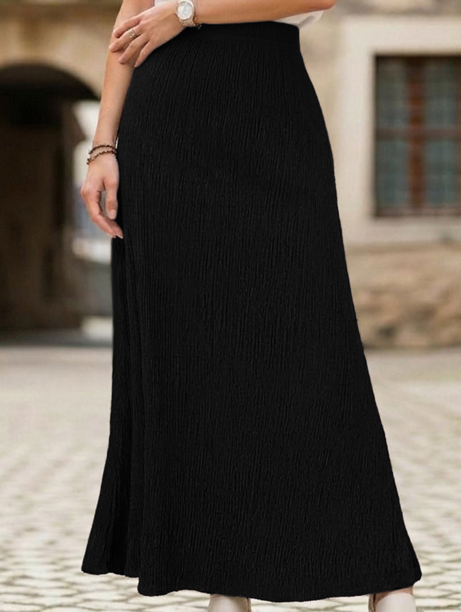 Ruched High Waist Mermaid Skirt