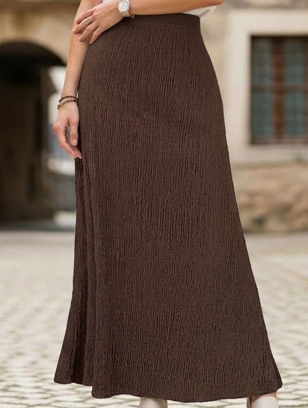 Ruched High Waist Mermaid Skirt