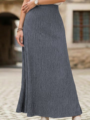 Ruched High Waist Mermaid Skirt