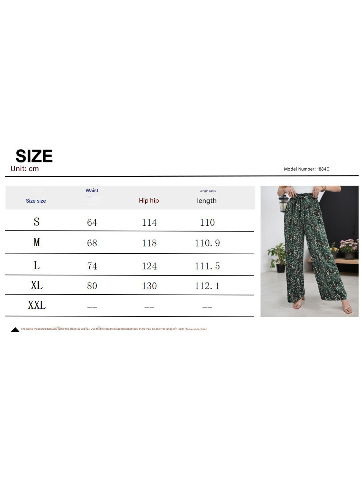 Vintage Floral Bow Wide Leg Pants
