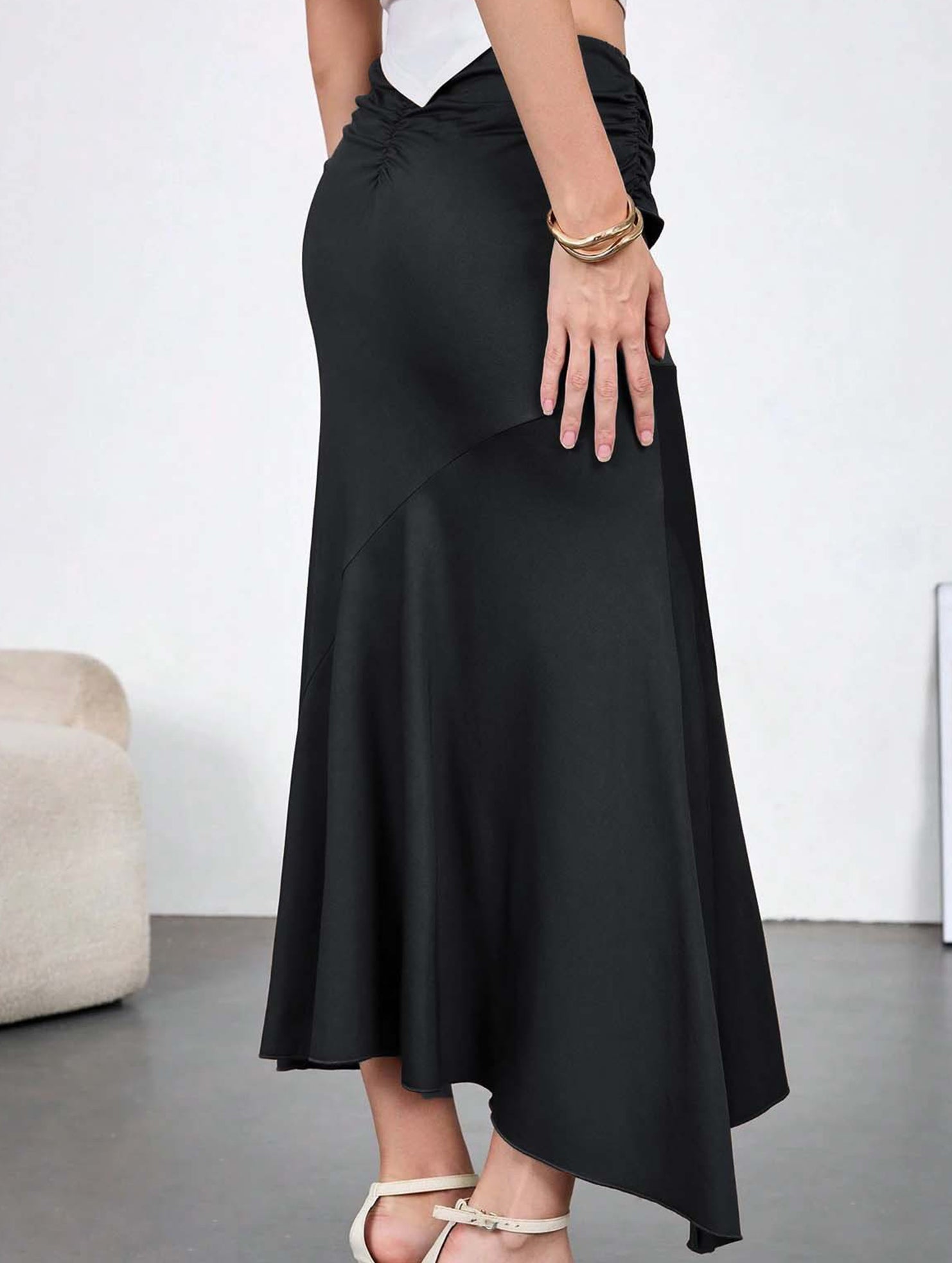High Waist Ribbon Bodycon Skirt