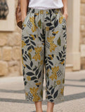 Cotton Print Harem Capri Pants