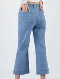 High Waist Straight Crop Jeans
