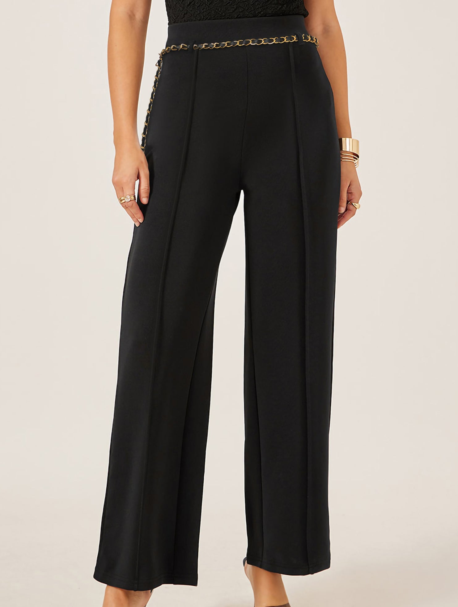 High Waist Straight Office Cropped Pants
