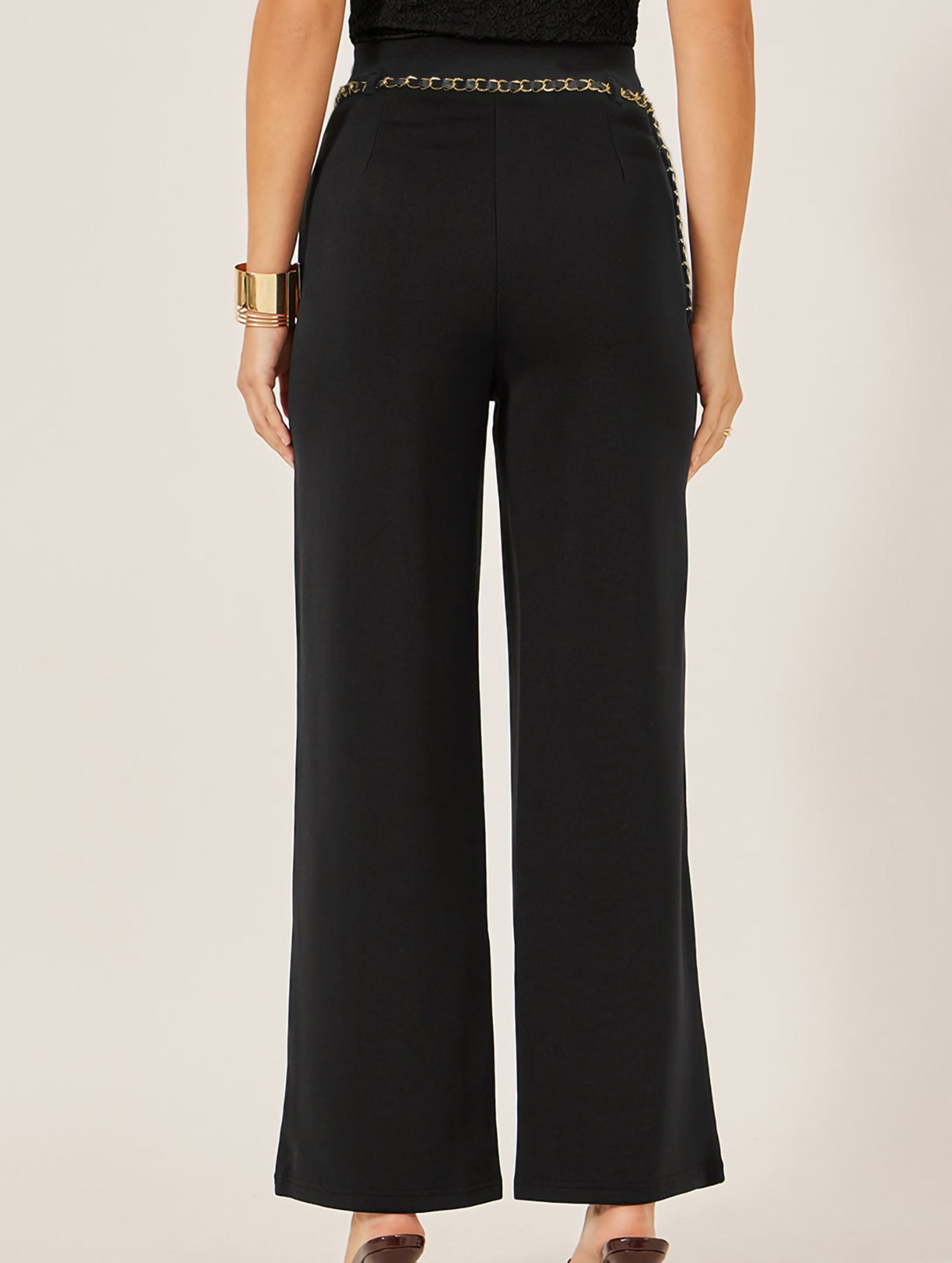 High Waist Straight Office Cropped Pants