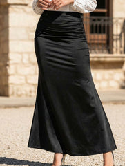 Slim-fit pleated versatile pencil skirt for women_CWBMS00563
