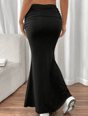 Slim-fit pleated versatile pencil skirt for women_CWBMS00563