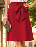 Stretch Knit High-Waisted Midi Skirt ??Bodycon Pencil Fit with Elastic Waist