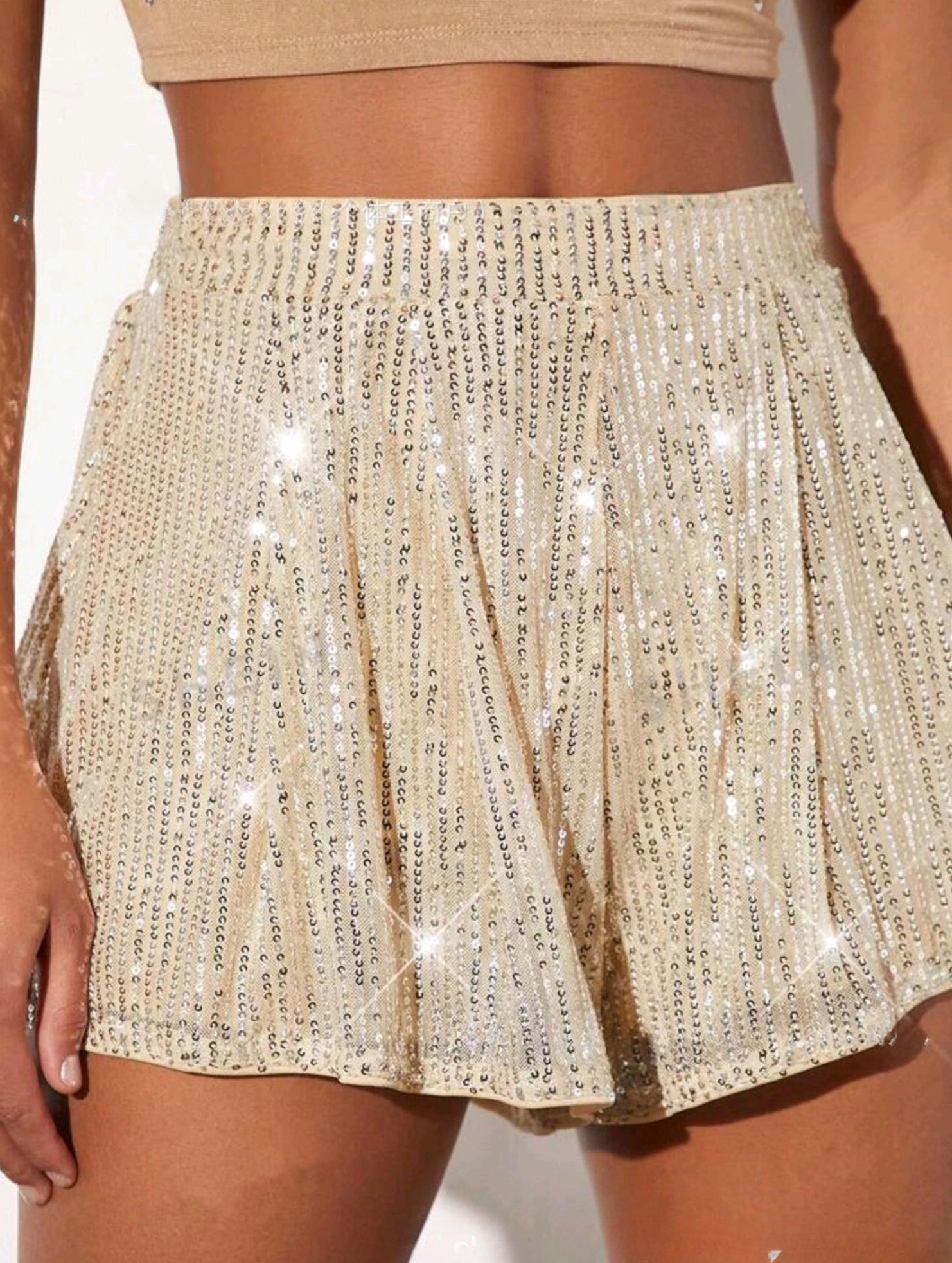 Sequin Sparkle Skort Shorts_CWBSP00680