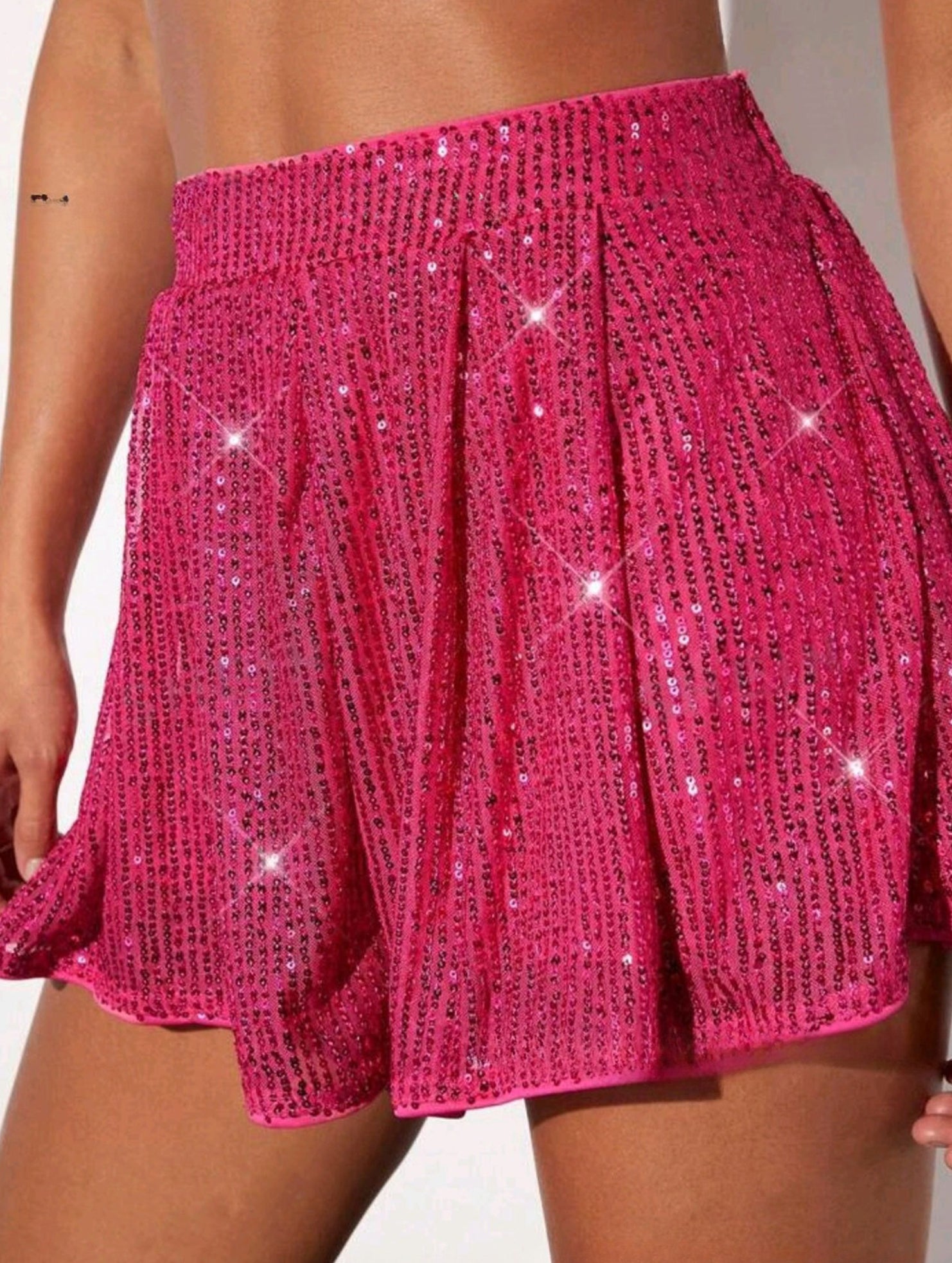 Sequin Sparkle Skort Shorts_CWBSP00680