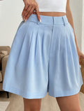 Casual Wide Leg Suit Shorts