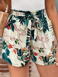 Print Drawstring Beach Shorts