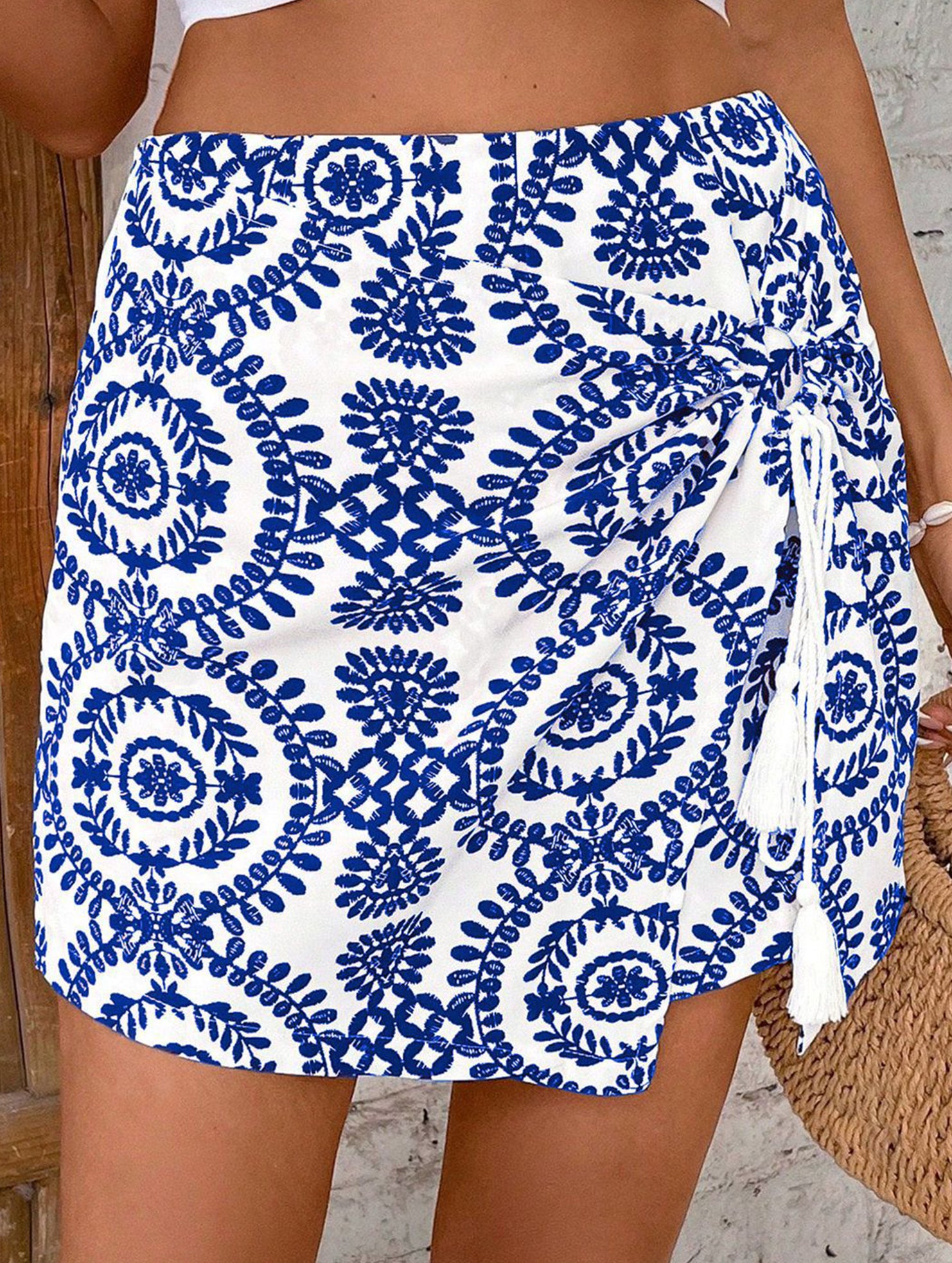 High Waist Fringe Skort_CWBSP00723
