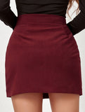 Bodycon Single-breasted Slim Fit Midi Skirt