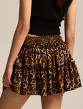 Fashionable high-waisted elastic midi skirt