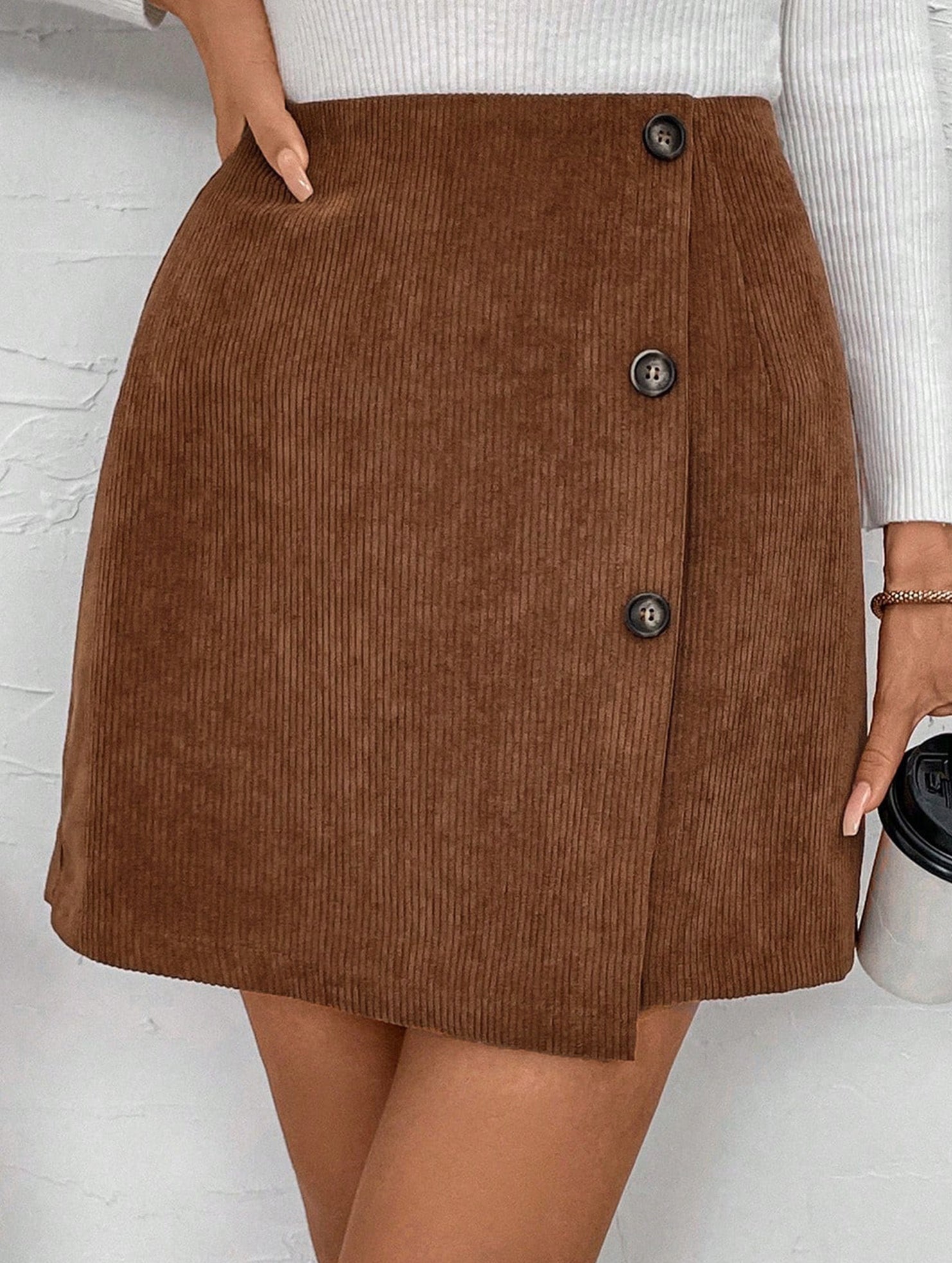 Retro irregular A-line mini skirt