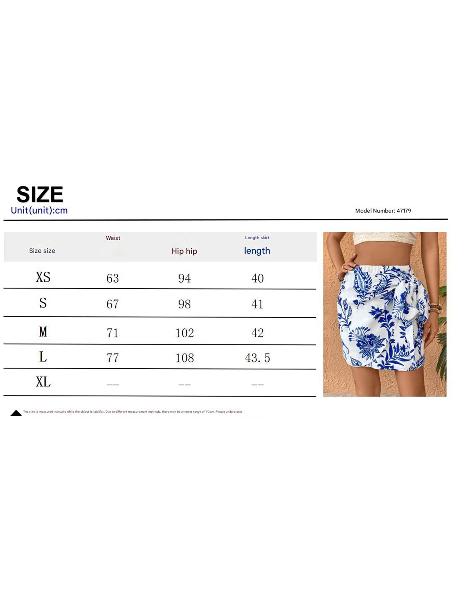 Print Bow Tie Flowy Mini Skirt