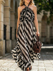 Stripe Cami Vacation Maxi Dress
