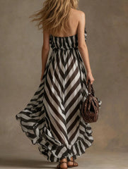 Stripe Cami Vacation Maxi Dress