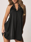 Halter Backless Slip Mini Dress