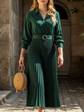High-end plain color dress
