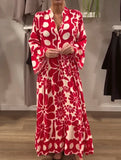 Casual Bohemian Print Shirt Dress