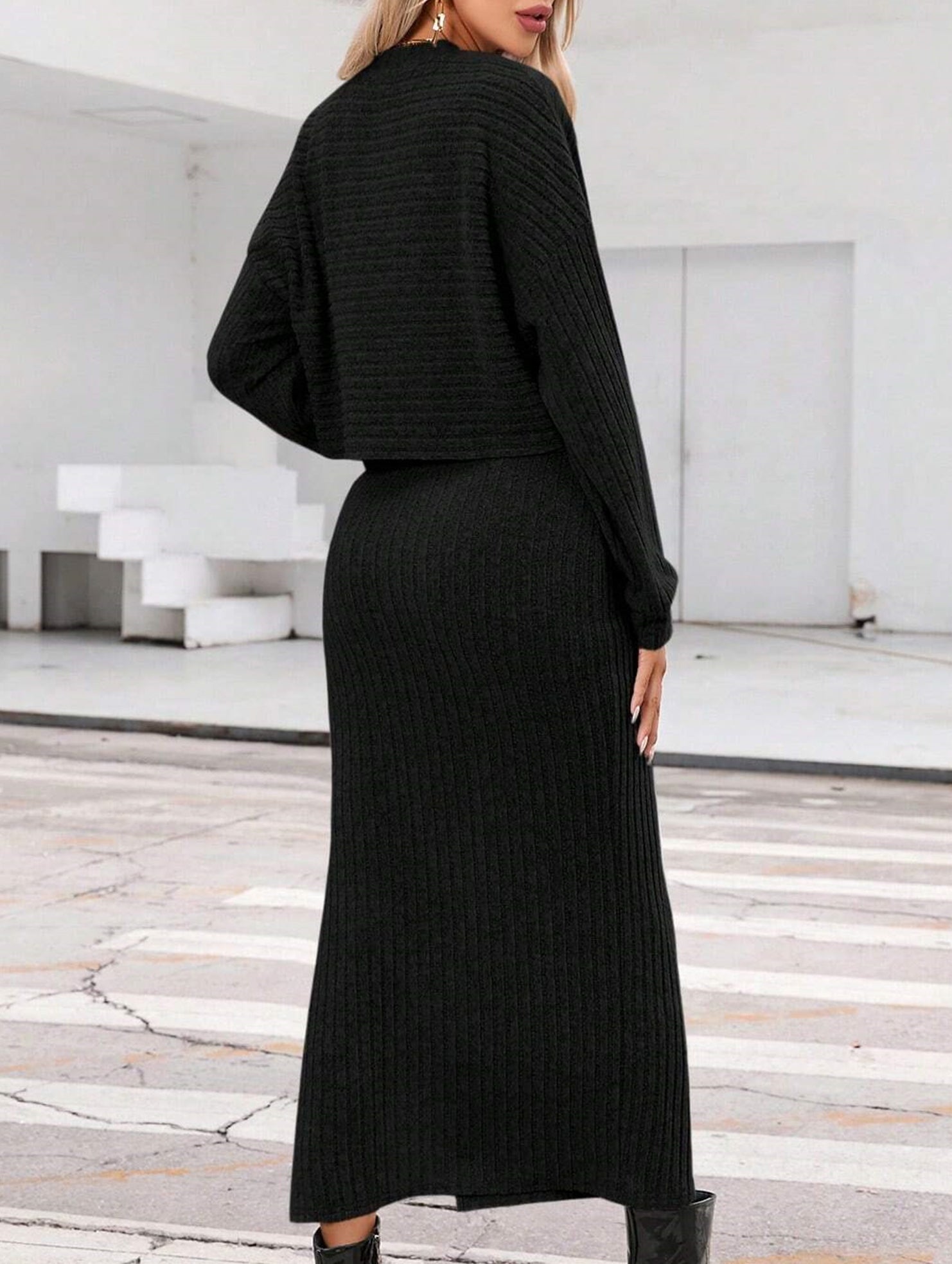 Fashion vest skirt + loose T-shirt set