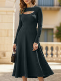 Casual hot girl hollow texture slim dress