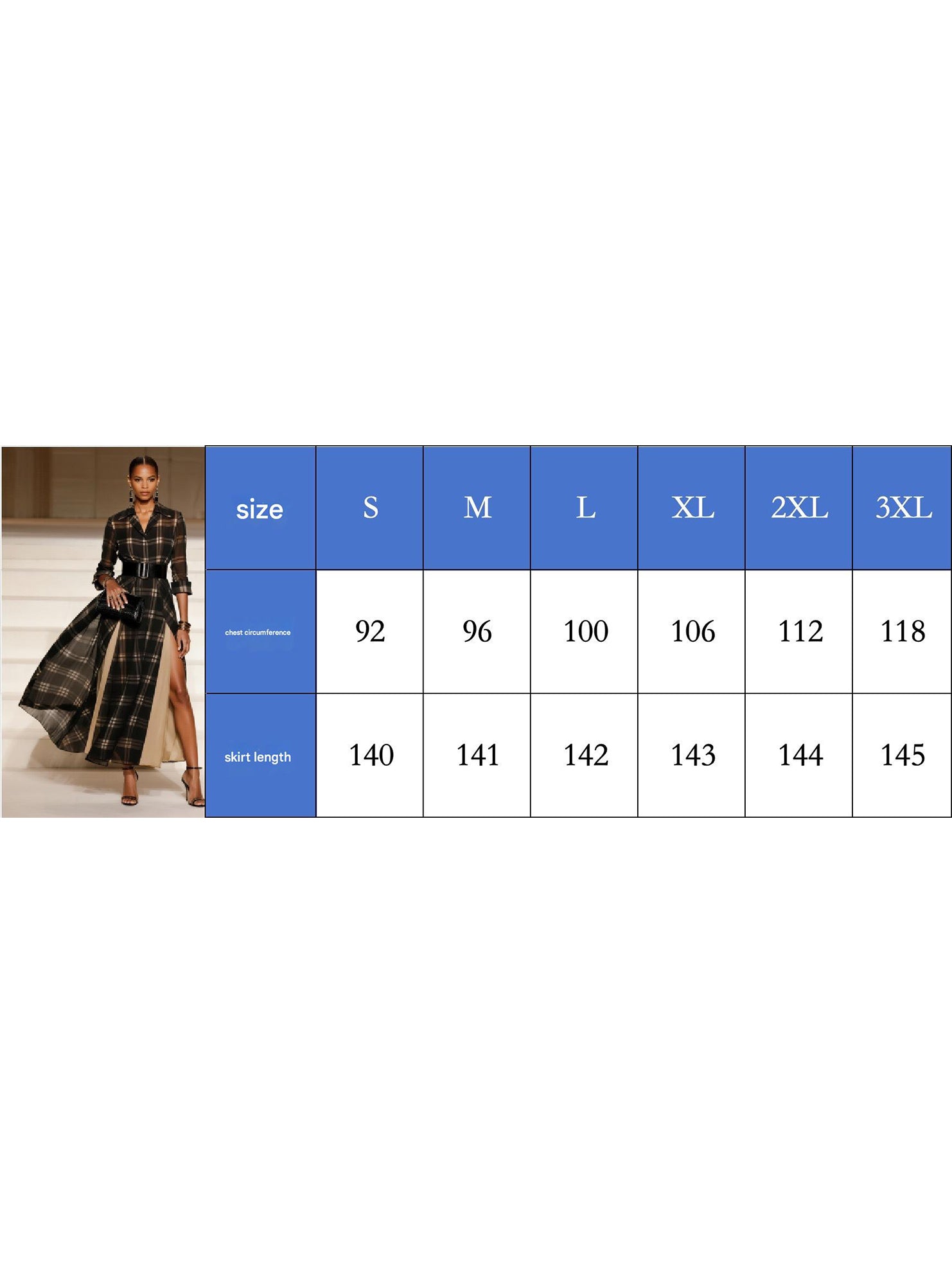 Retro Slit Plaid Long Sleeve Dress