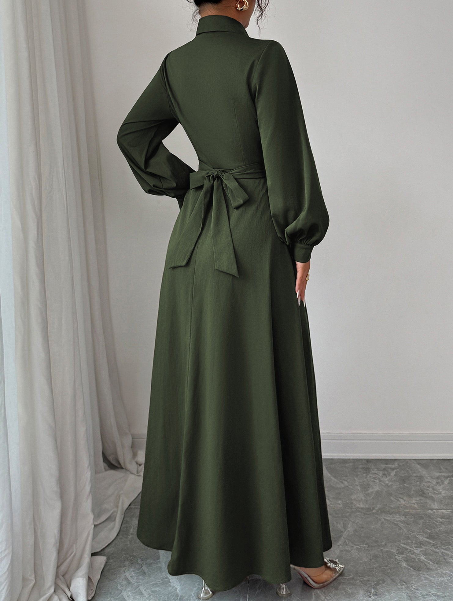 Simple long-sleeved dress