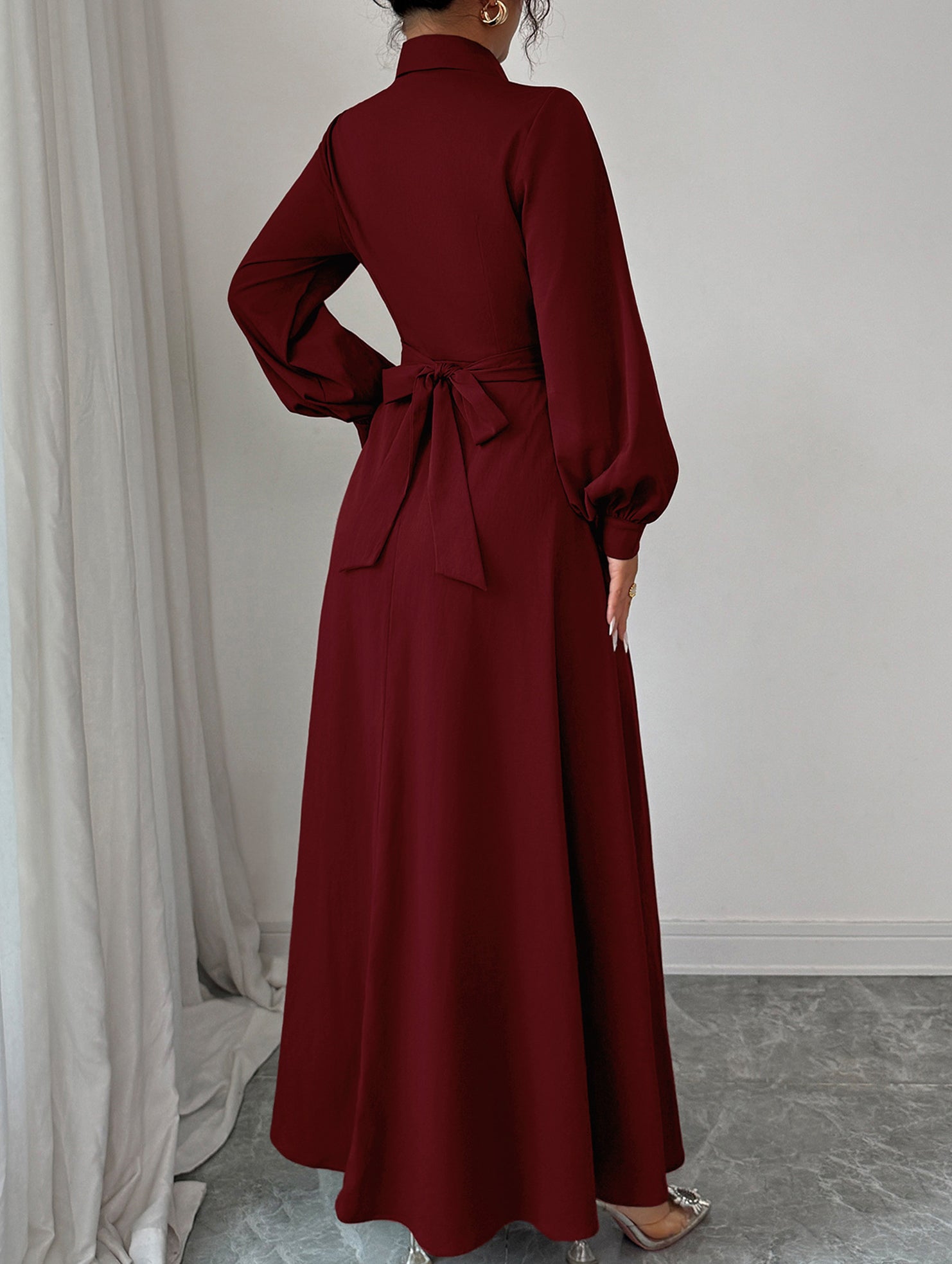 Simple long-sleeved dress