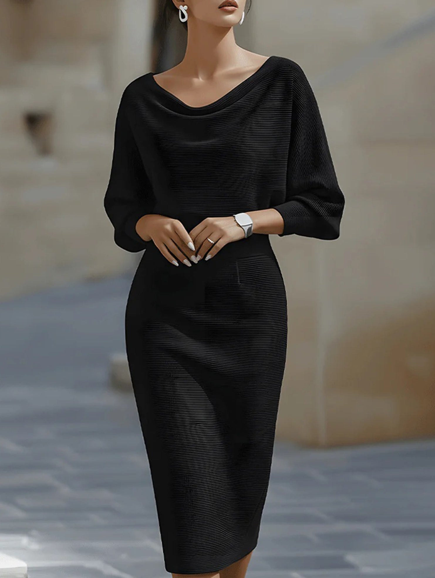 ELEGANT SLIM FIT KNIT DRESS