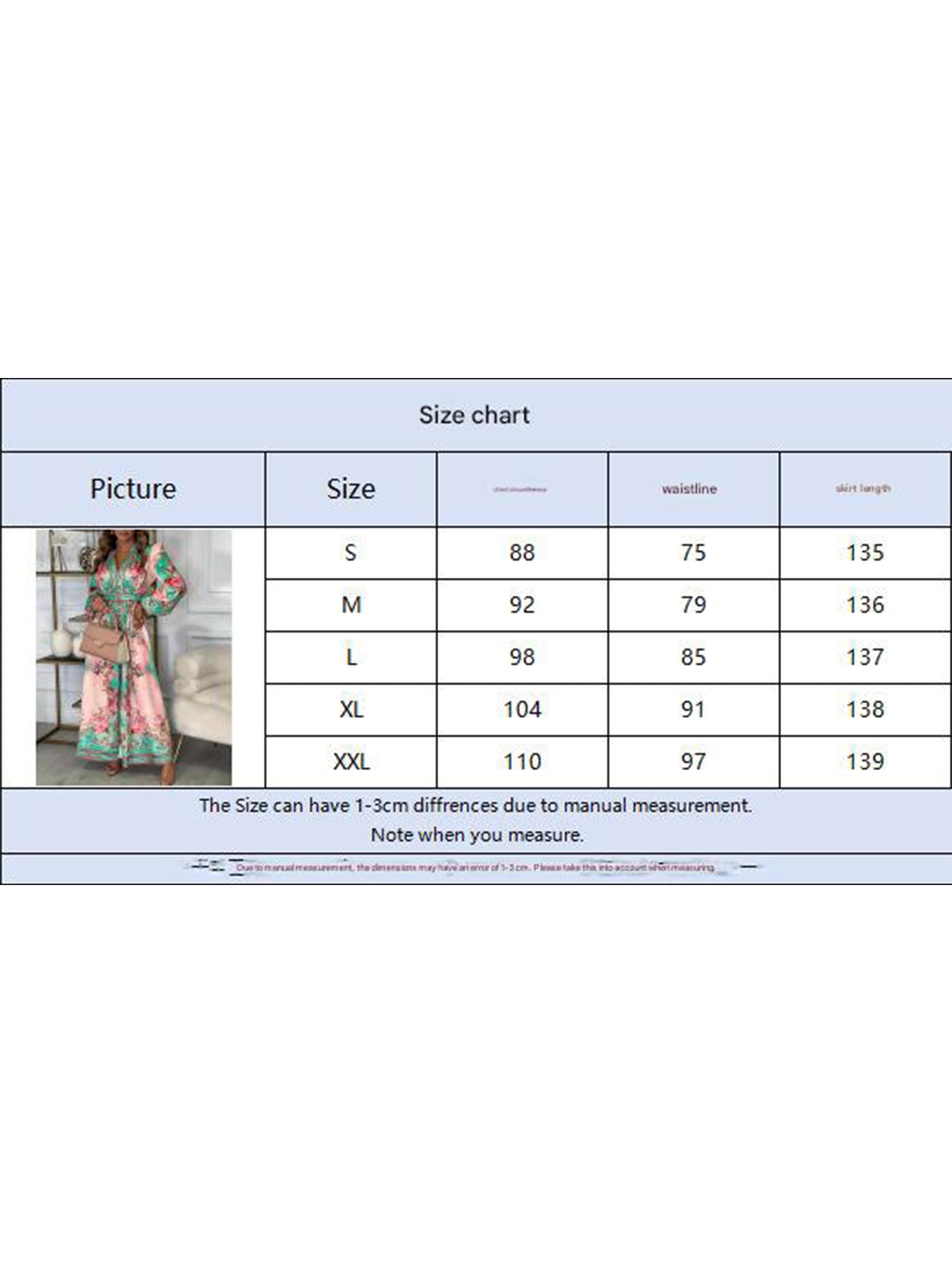 Printed V Neck Slim Fit Midi Dress_CWDMD01936