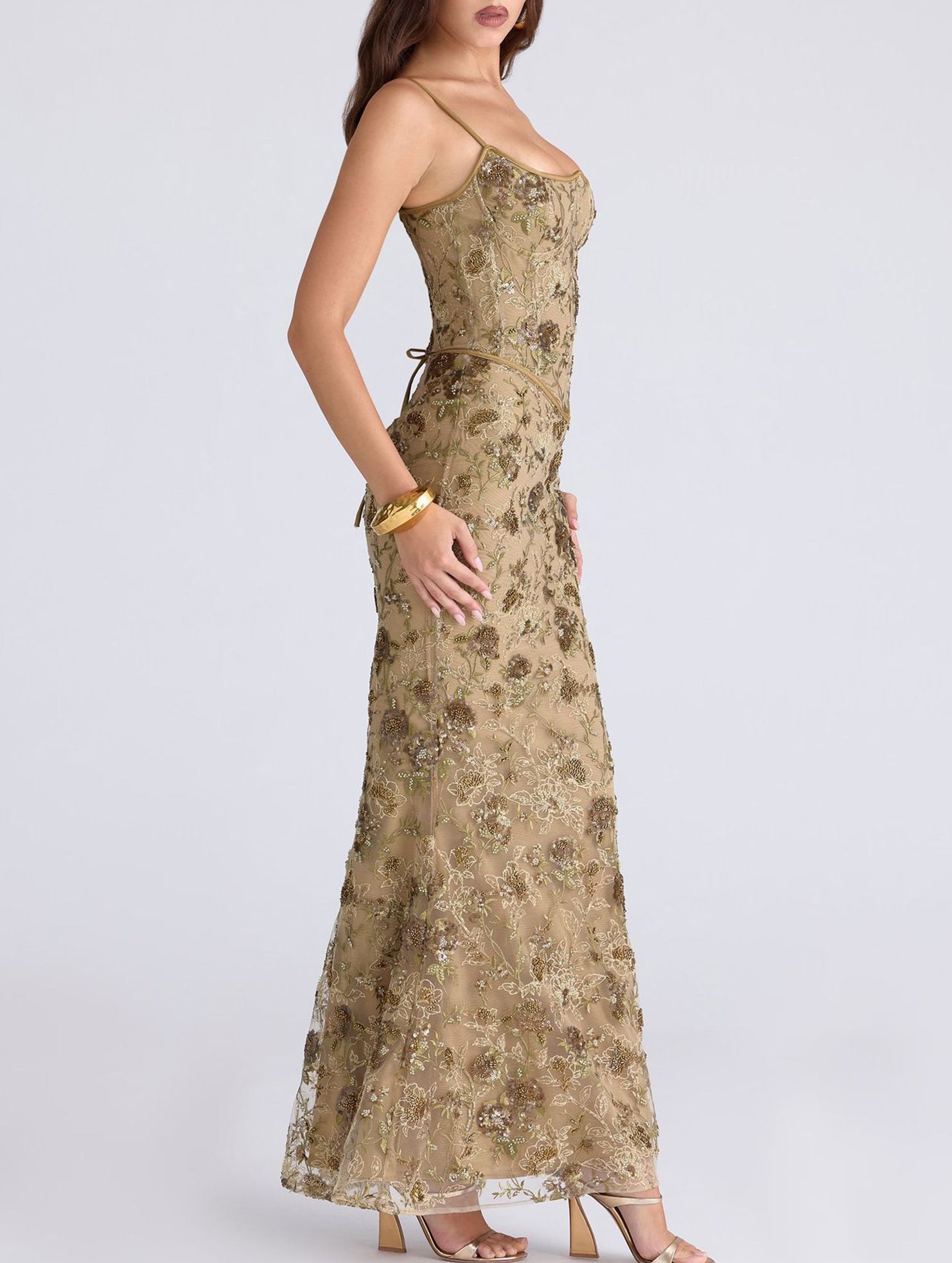 Low Neck Backless Tie Elegant Maxi Dress_CWDMD02023