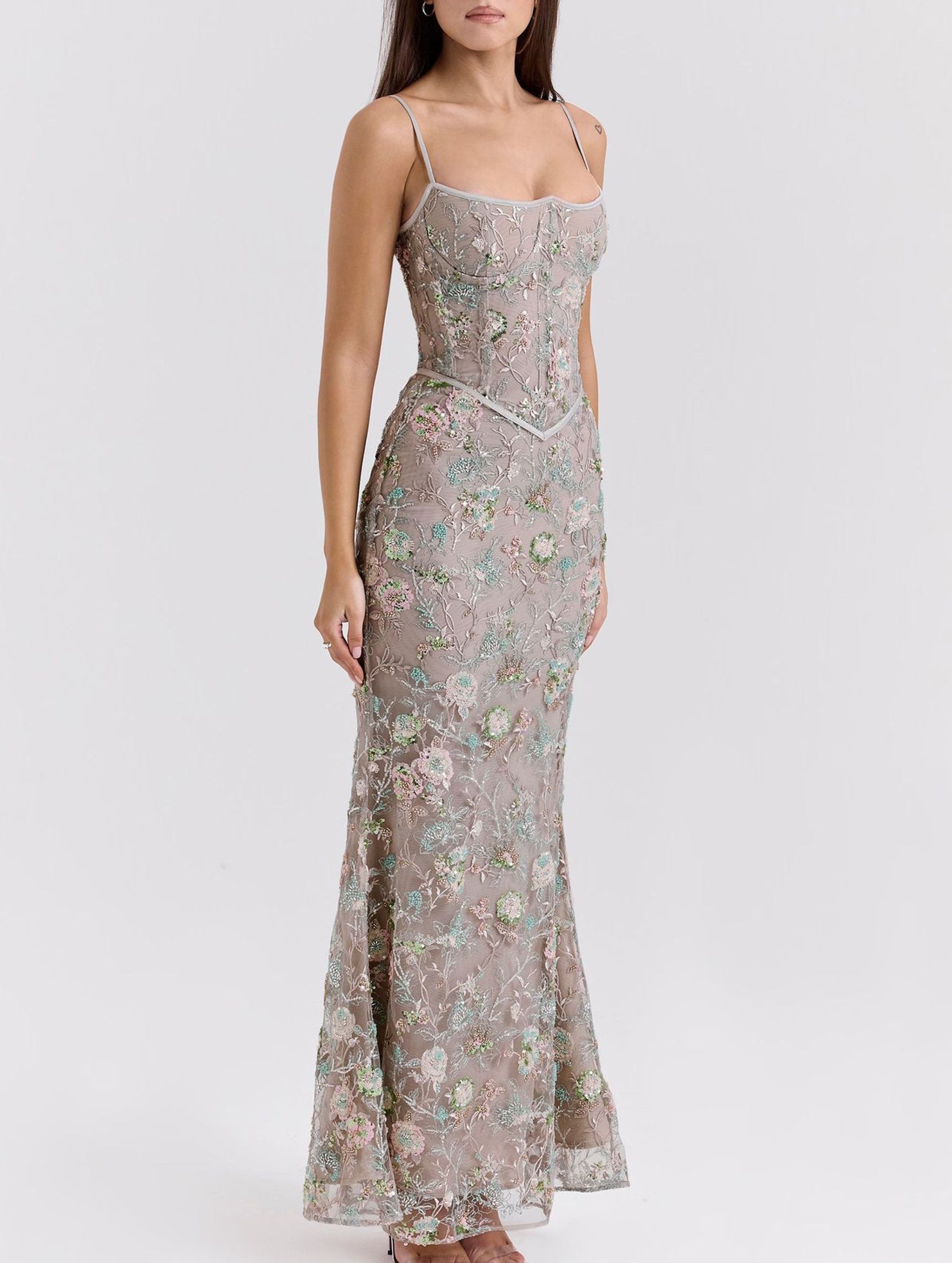 Low Neck Backless Tie Elegant Maxi Dress_CWDMD02023