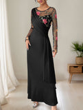 Elegant Embroidered Long Sleeve Dress