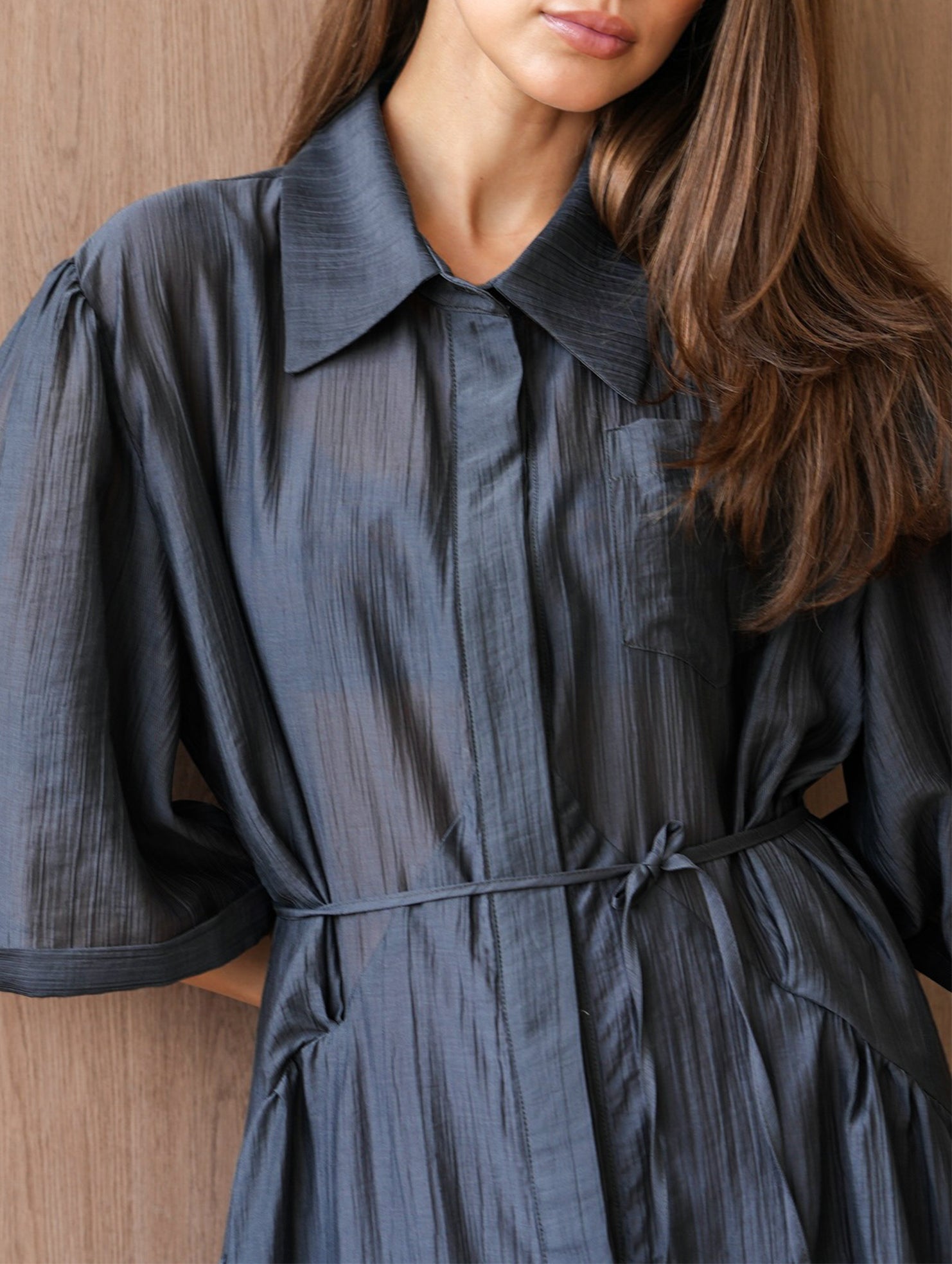 Stylish, sexy, versatile lapel dress for commuting_CWDMD02101